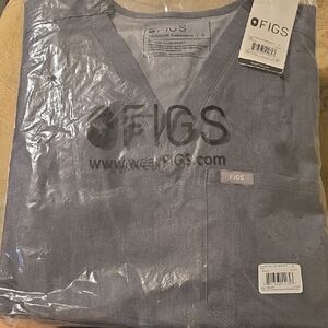 Figs Charcoal Scrub Top